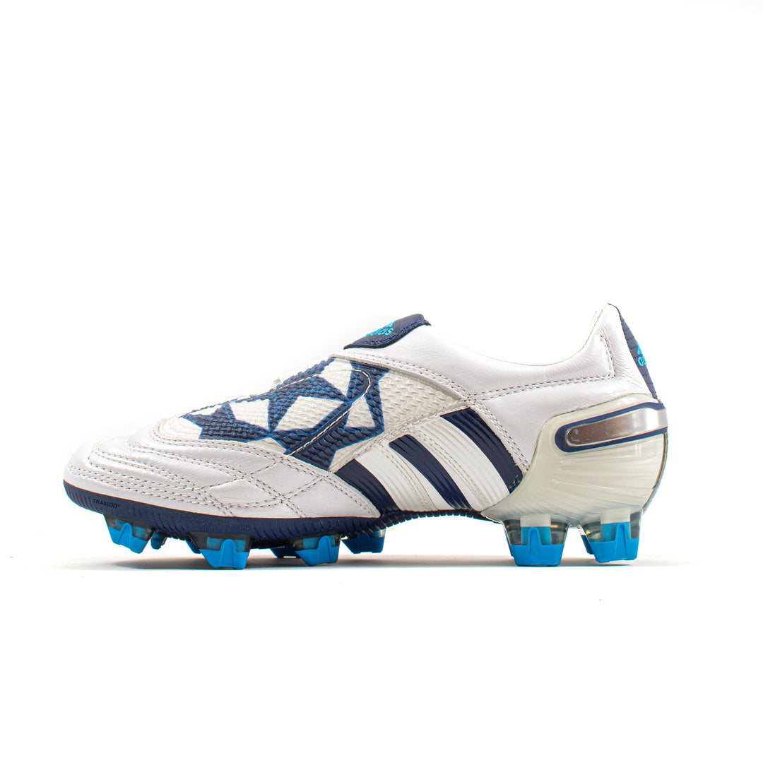 Adidas Predator X CL White Blue Kids FG – Classic Soccer Cleats
