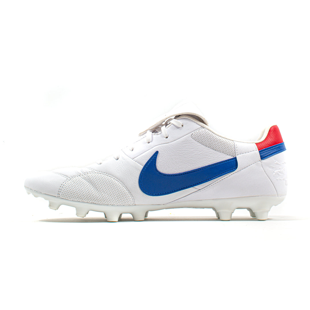 Nike Tiempo Premier III White Blue FG – Classic Soccer Cleats