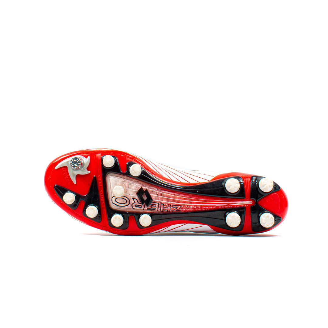 Lotto Zhero Evolution White Red FG – Classic Soccer Cleats