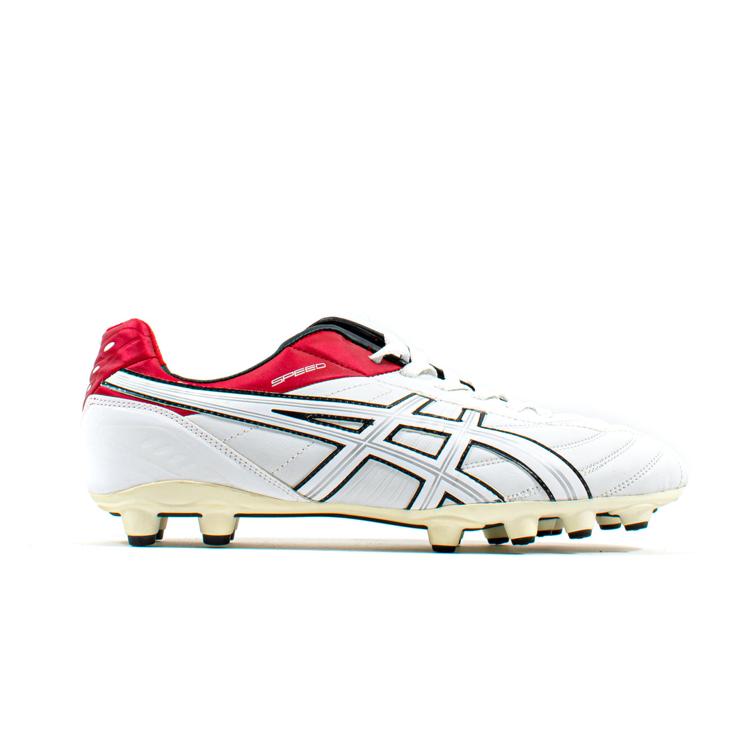 Asics Speed CS White Red FG – Classic Soccer Cleats