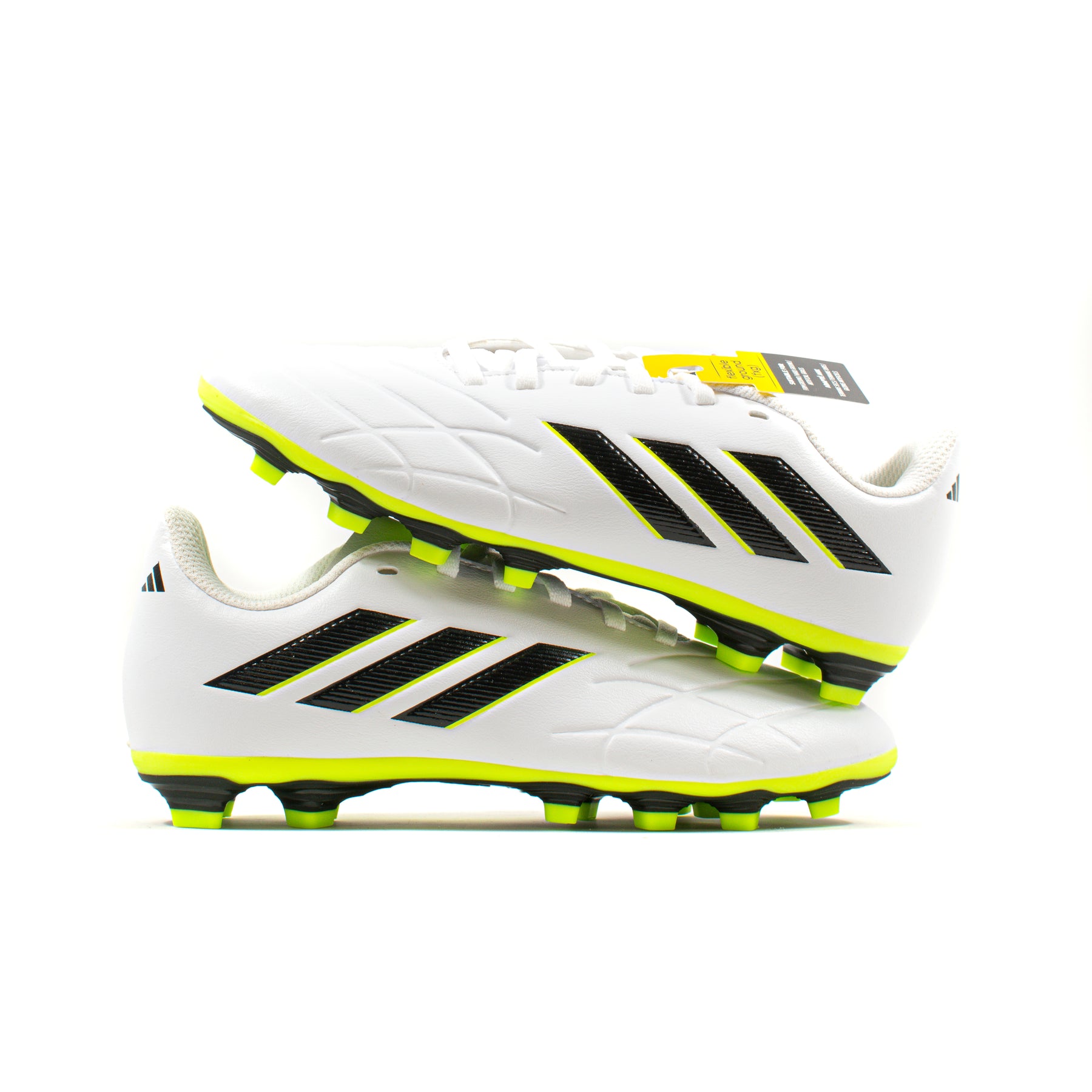 Adidas Copa Pure.4 White Green Kids FG Classic Soccer Cleats Adidas Copa Pure.4 White Green Kids FG Classic Soccer Cleats