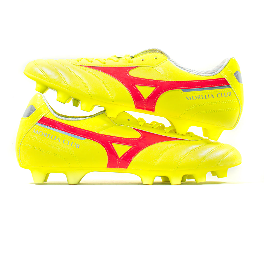 MIzuno Morelia II Club Yellow Red FG – Classic Soccer Cleats