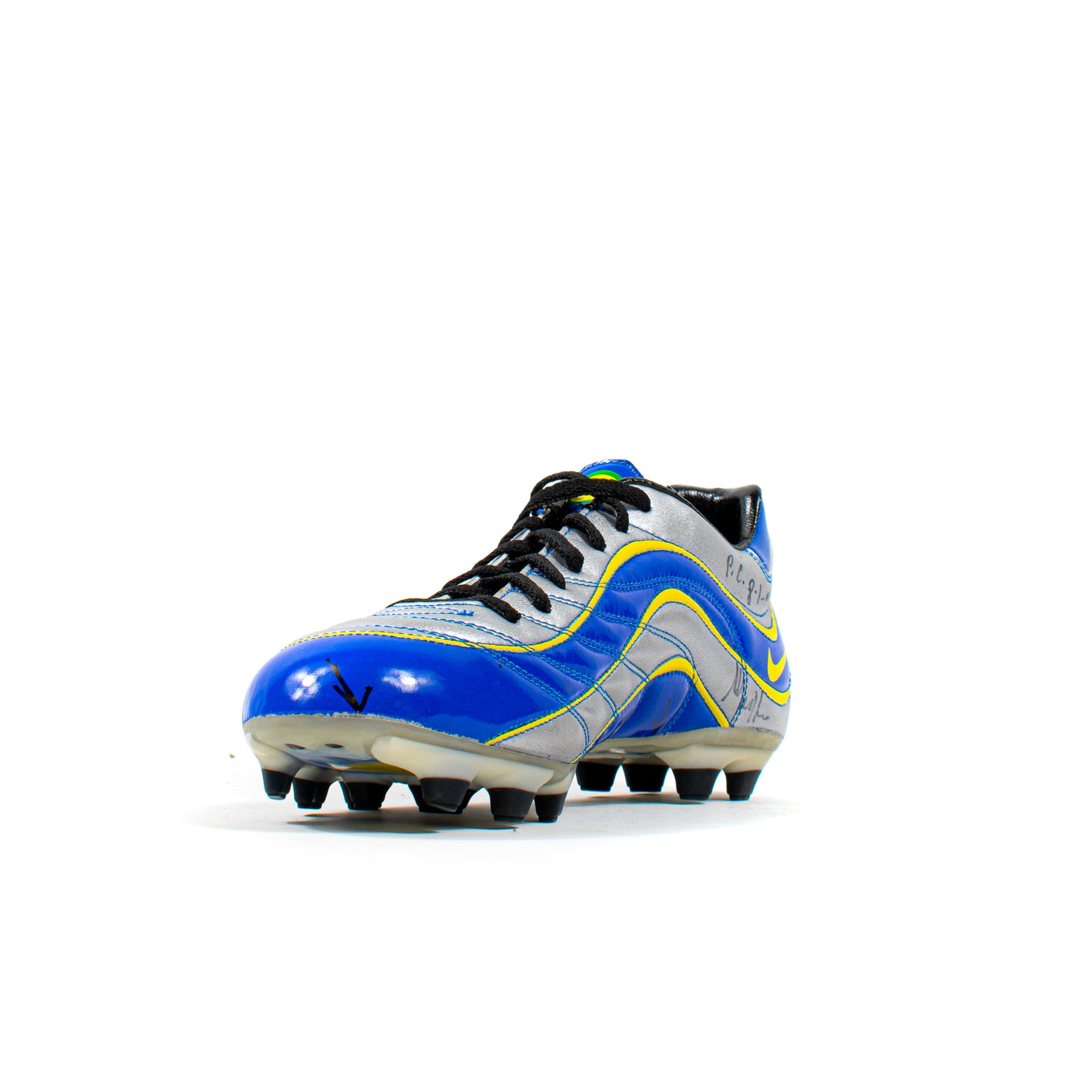 Nike Mercurial 2.1 R9 Prototype Sample Silver Blue World Cup FG Classic Soccer Cleats