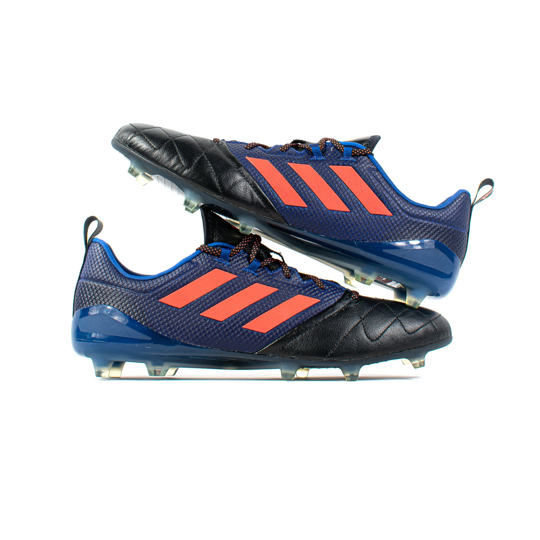 Adidas Ace 17.1 Leather Black Blue – Classic Soccer Cleats