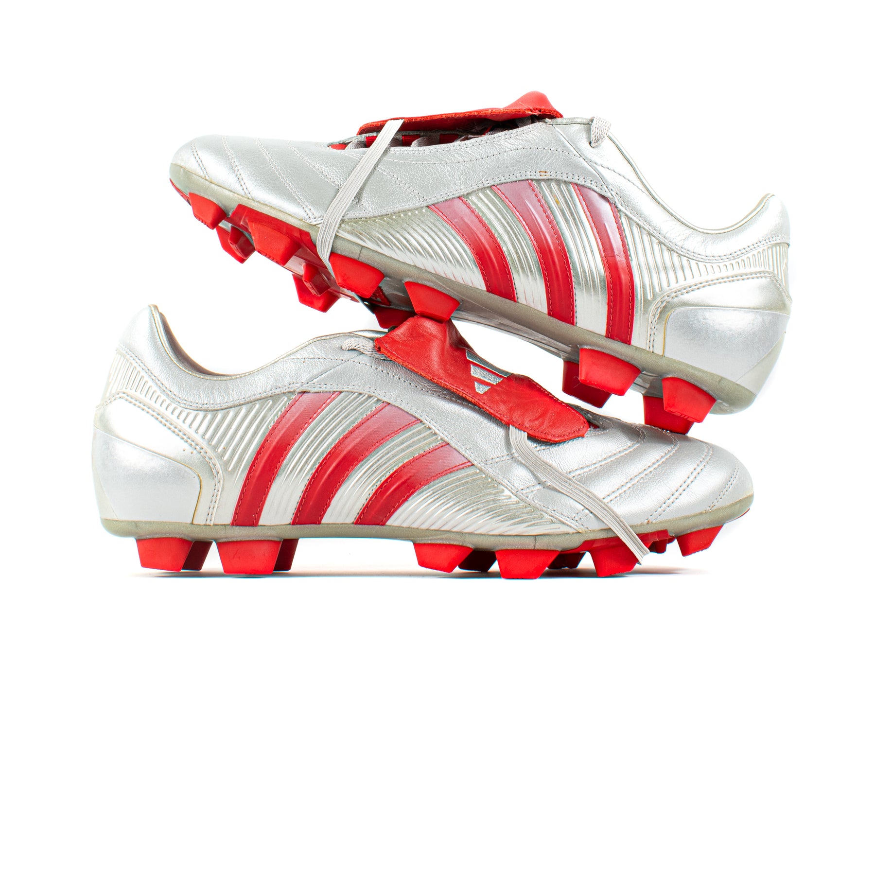 Adidas Predator Pulsion Silver Red FG – Classic Soccer Cleats