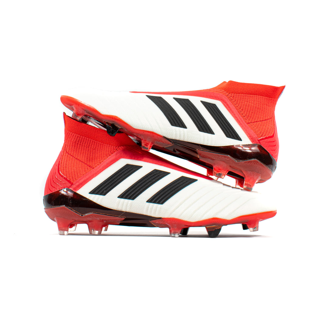 Adidas Predator 18+ White Red FG – Classic Soccer Cleats