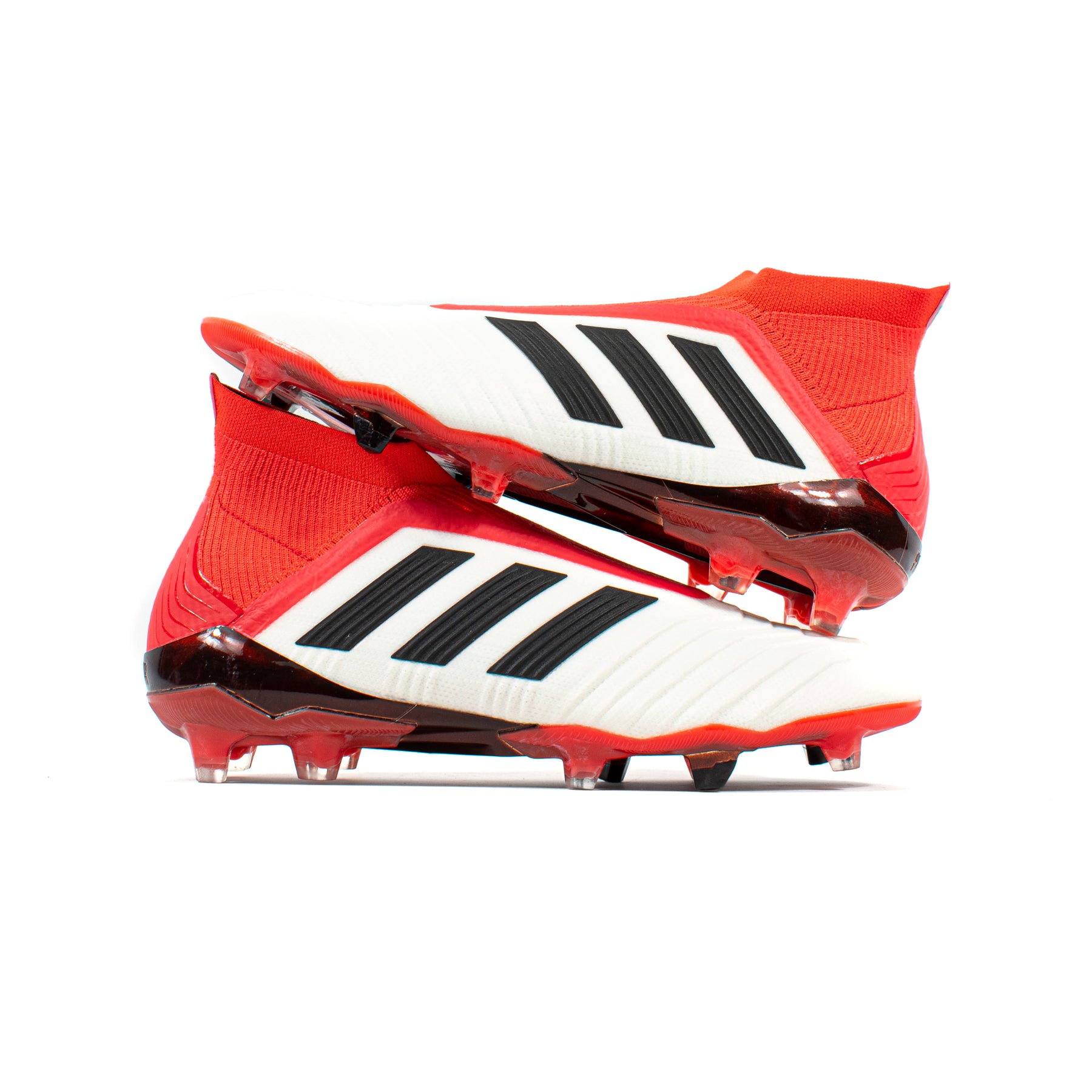 Red and white adidas soccer cleats Clearance