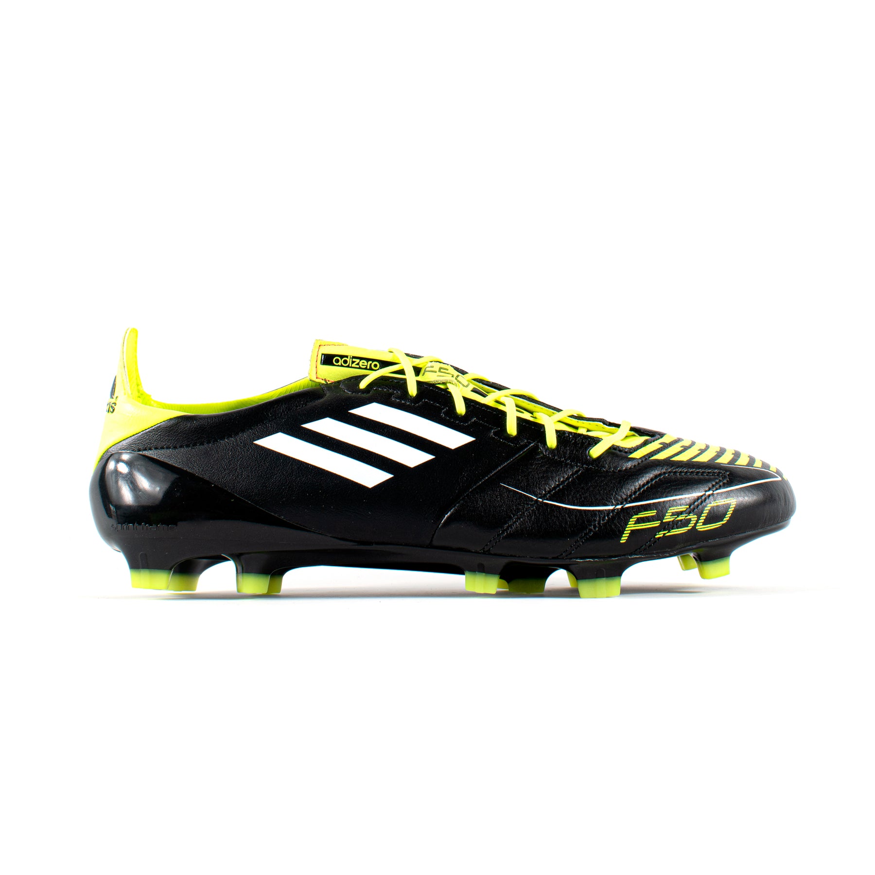 Adidas F50 Adizero Leather Black Green FG – Classic Soccer Cleats